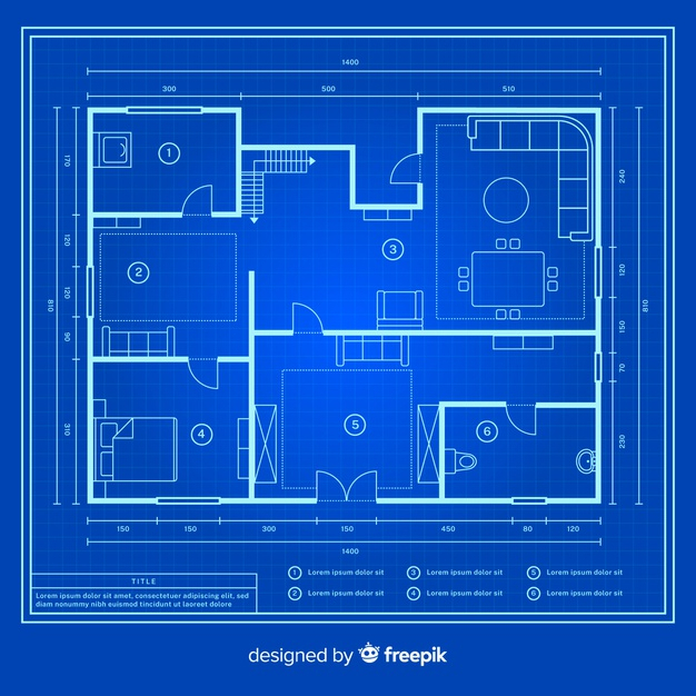 Sheet of blueprint paper Royalty Free Vector Image
