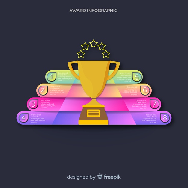 award infographic,options,podium,prize,growth,graphics,info,information,data,trophy,process,flat,gradient,award,graph,marketing,chart,infographics,template,infographic