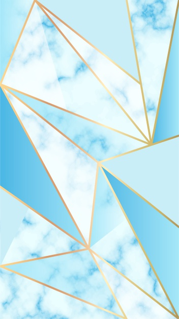 Free: Mobile background with marble effect and blue geometric shapes Free  Vector 