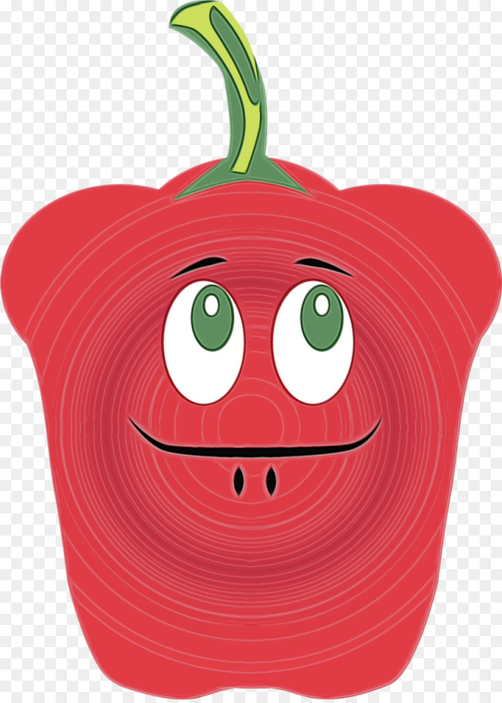 watercolor,paint,wet ink,red,fruit, cartoon,apple,plant,strawberry,smile,vegetable,tomato,capsicum,png