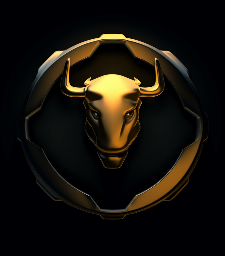 bull,logo,golden,golden bull,ai generated,logo making,gold,yellow,neon light,rich,luxury,strong