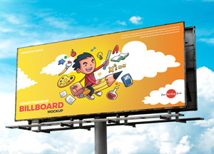 cloud,sky,billboard,gas,display device,rectangle,signage,advertising,sign,font,freemockupzone