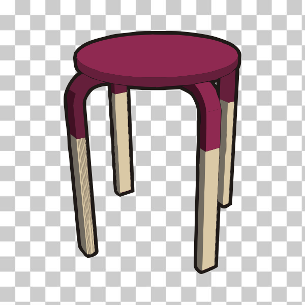 furniture,stool,table,Material property,Bar stool,vector from 3D,Ikea stuff,Ikea Frosta stool,customized in half burgundi,svg,freesvgorg