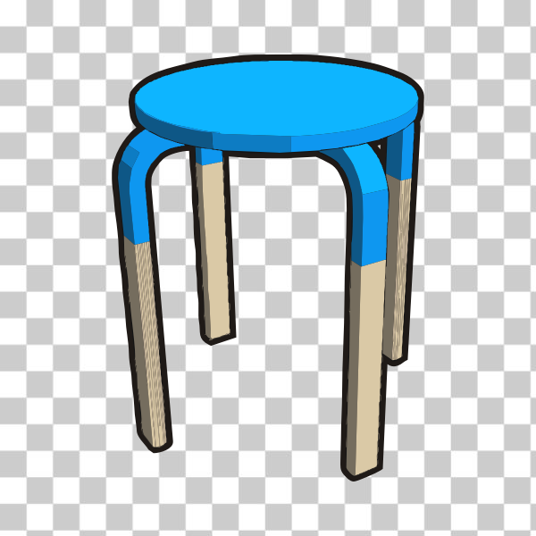 furniture,stool,table,Electric blue,Bar stool,vector from 3D,Ikea stuff,Ikea Frosta stool,customized in half cyan,svg,freesvgorg