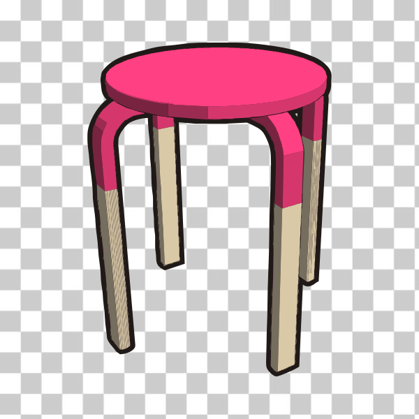 furniture,pink,stool,table,Material property,Bar stool,vector from 3D,Ikea stuff,Ikea Frosta stool,customized in half magenta,svg,freesvgorg