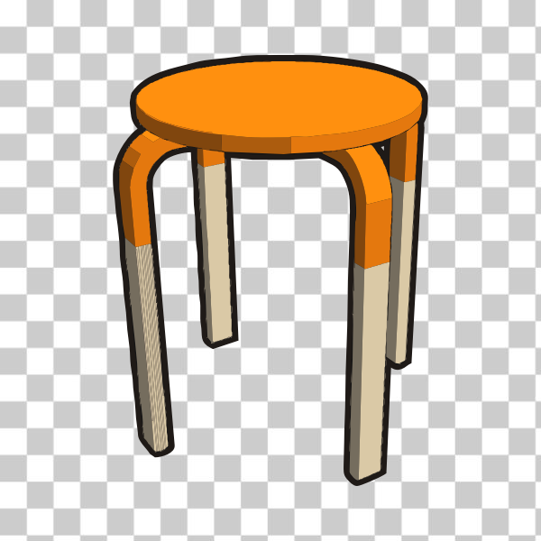 furniture,orange,stool,table,Outdoor furniture,Bar stool,vector from 3D,Ikea stuff,Ikea Frosta stool,customized in half orange,svg,freesvgorg