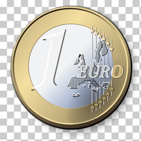ONE EURO COIN.ai Royalty Free Stock SVG Vector and Clip Art