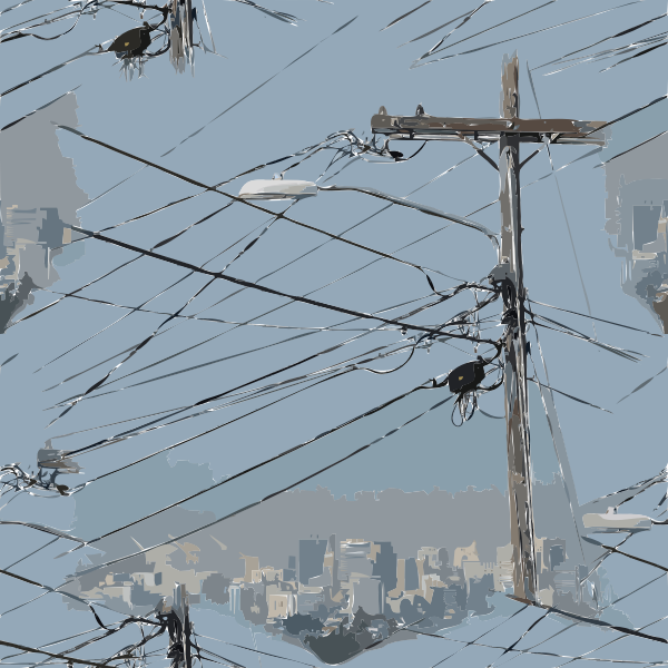 backdrop,city,electricity,line,power,sky,skyline,technology,upload2openclipart,wire,Electrical supply,Overhead power line,Public utility,Transmission tower,Electrical wiring,filter autotile,svg,freesvgorg