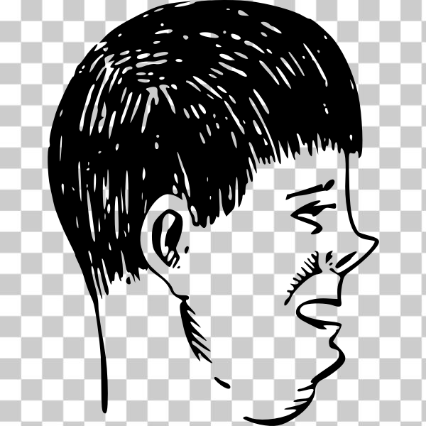 line-art,male,nose,profile,teenager,Cheek,Forehead,brat,slob,1930s,30s,Adolescent,boy,eyebrow,face,hair,Hairstyle,head,svg,freesvgorg,illustration