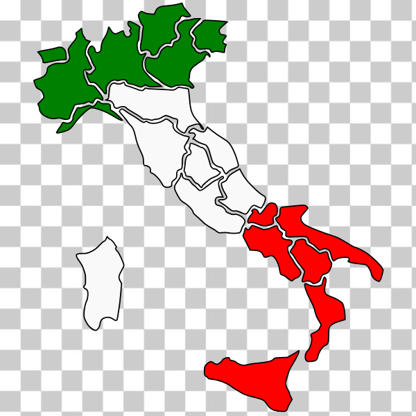 clip art,clipart,flag,italia,Italy,map,region,Regions,Mappa,svg,freesvgorg