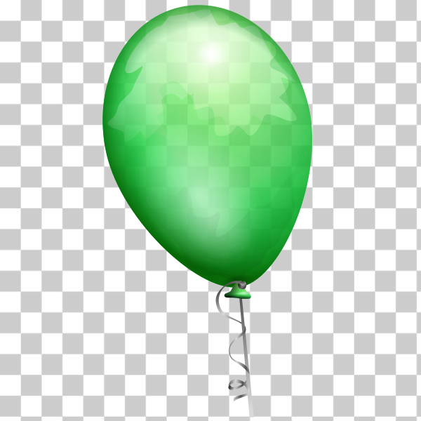 vector green balloon ribbon, Stock vector
