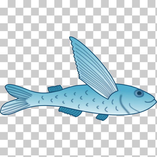 Free: SVG flying fish 
