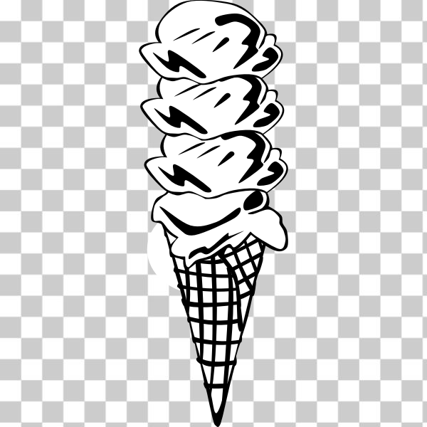 line-art,lunch,menu,waffle,black and white,Frozen dessert,Ice cream cone,Soft Serve Ice Creams,colouring book,cone,dairy,dessert,dinner,fastfood,food,ice-cream,icecream,svg,line,freesvgorg