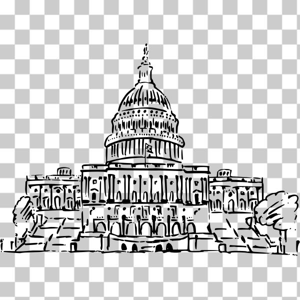 America,capitol,clip art,congress,drawing,sketch,USA,Famous Buildings,svg,freesvgorg