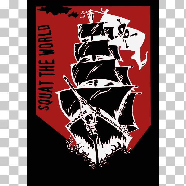 Pirate of the Caribbean Black Pearl Boat Svg