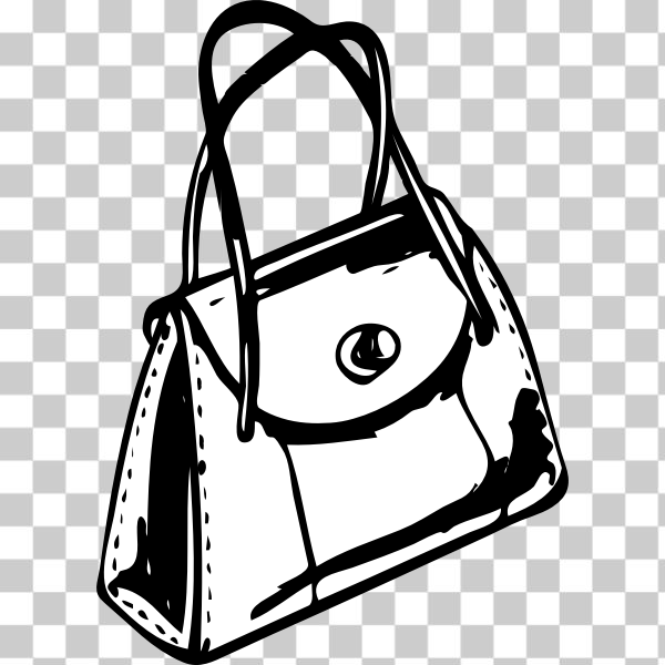 Fashion accessory,Luggage and bags,Tote bag,Shoulder bag,svg,freesvgorg,bag,clip-art,handbag,line-art,money,outline,purse,style,black and white