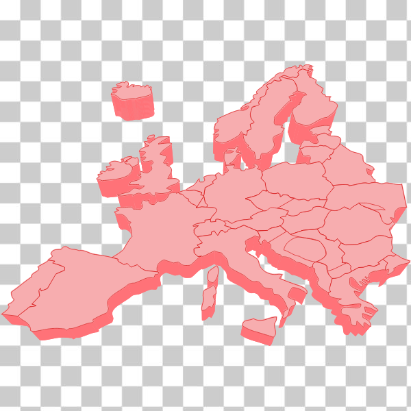 3D,clip art,clipart,continent,country,Europe,map,svg,freesvgorg