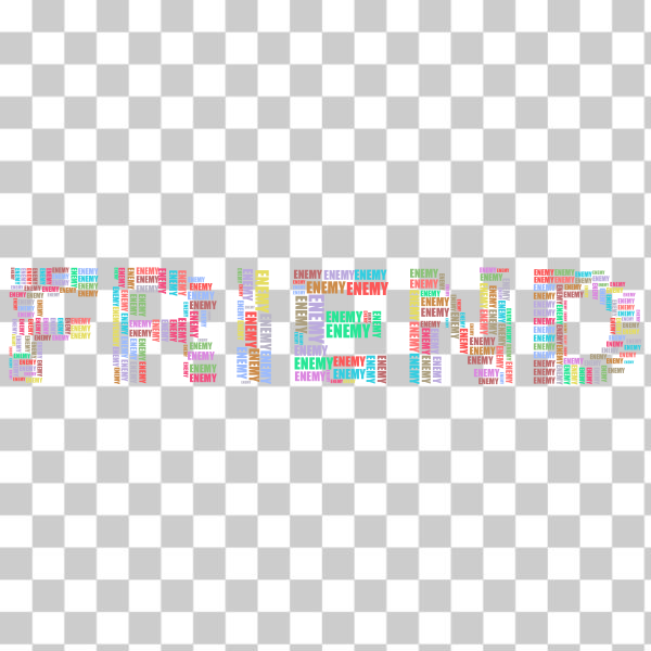 colorful,enemy,font,friend,friendship,hate,human,line,people,persons,rectangle,text,word,word cloud,Hatred,svg,freesvgorg
