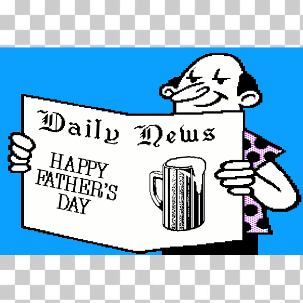 Fathers Day,remix+279335,svg,freesvgorg,1980s,bitmap,cartoon,clip-art,holiday,line-art,newspaper,raster,retro,Father&#039;s Day