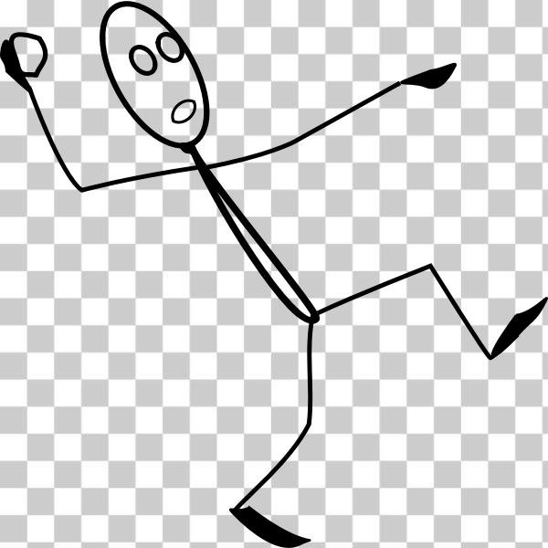 Stick Man Throwing Clip Art at  - vector clip art online, royalty  free & public domain