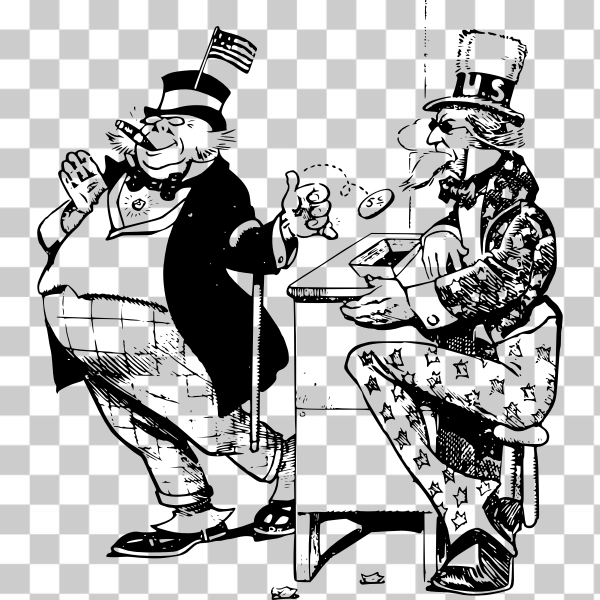 America,cigar,coin,Donation,flag,poor,propaganda,svg,freesvgorg