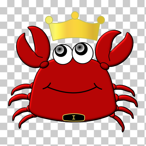 Dungeness crab,Cancridae,King crab,marine life,Anthropomorphized Animals,Brachyura,Lopholithodes Mandtii,svg,freesvgorg,cartoon,character,clip-art,crab,crustacean,illustration,king,red,Decapoda
