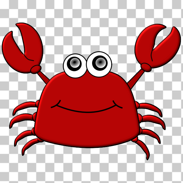 Dungeness crab,Cancridae,Christmas island red crab,King crab,marine life,remix+263381,remix+263372,svg,freesvgorg,anthropomorphic,cartoon,clip-art,crab,crustacean,happy,illustration,king,red,Decapoda