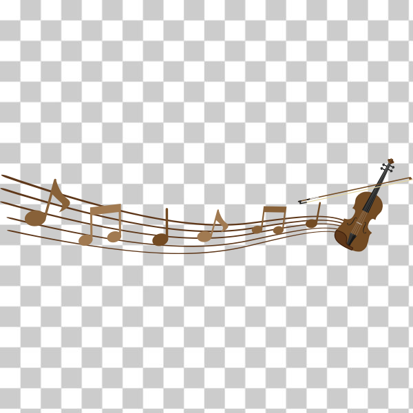 Free: SVG violin and music notes 