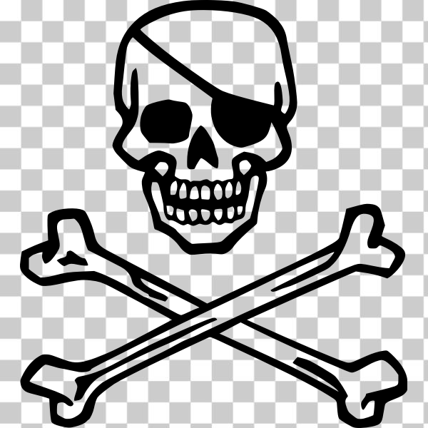 Skull and Crossbones Royalty Free Stock SVG Vector and Clip Art