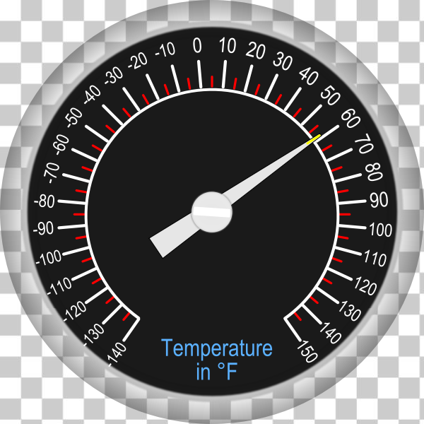 cold,gauge,hot,measure,scale,speedometer,tachometer,temperature,thermometer,tool,Auto part,Wall clock,Fahrenheit,Measuring instrument,svg,freesvgorg
