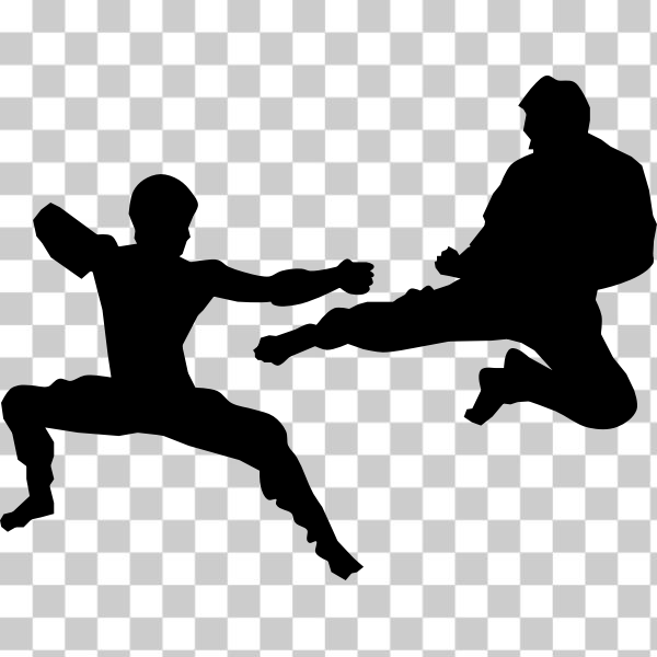 fight,kick,silhouette,sports,Contact sport,Martial arts,Playing sports,Kung fu,svg,freesvgorg