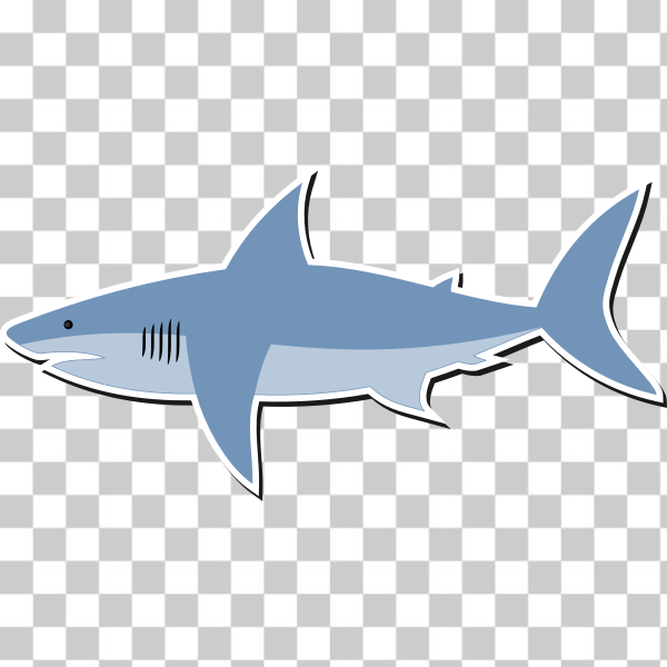 Free: SVG Cartoon Shark-1576143154 