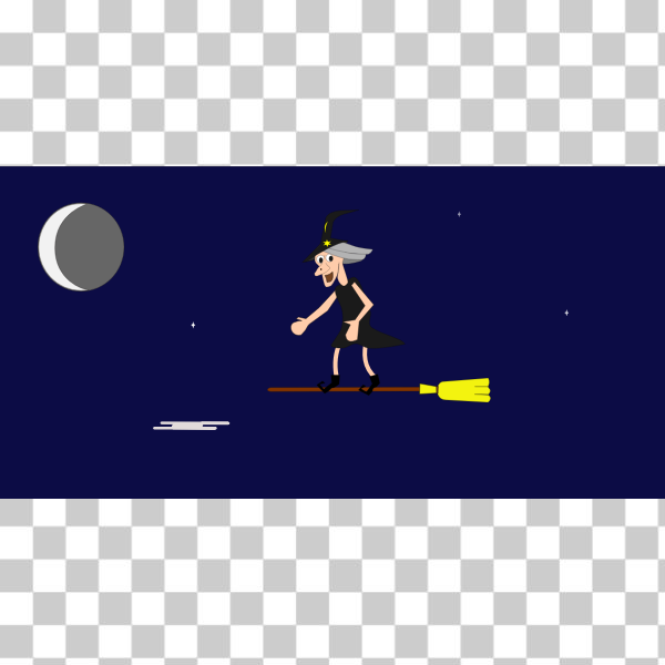 Free: SVG Animation of a silly old witch 