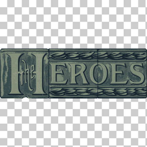 block,font,granite,grave,Heroes,rectangle,text,title,Nameplate,svg,freesvgorg