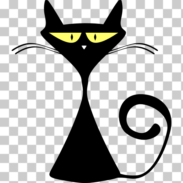 animal,black cat,cartoon,cat,cat smile,cats,silhouette,Cats and other Felines,svg,freesvgorg