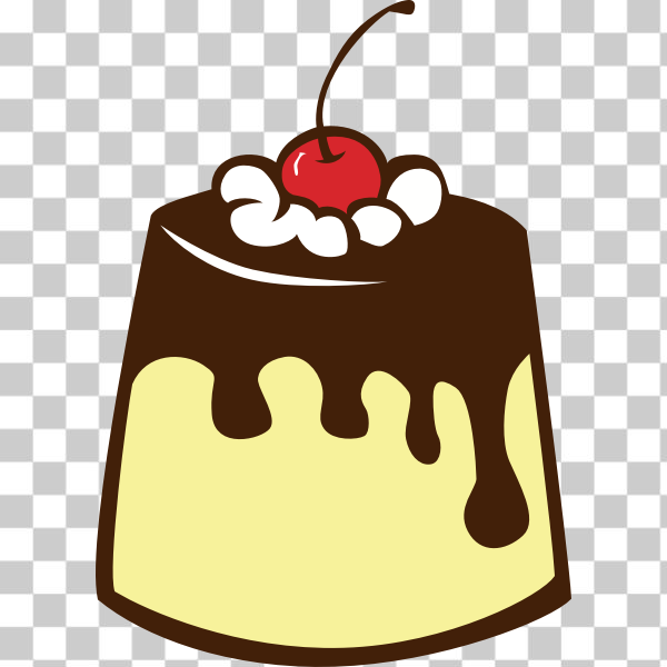 cake,caramel,clip-art,creme,dessert,flan,food,graphics,japan,Japanese,pudding,Baked goods,Chocolate cake,Black forest cake,Christmas pudding,remix+297025,svg,freesvgorg