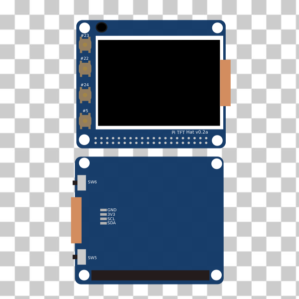 electronics,hat,lcd,parallel,technology,Electric blue,Electronic device,Solid-state drive,tft,raspberrypi,svg,freesvgorg