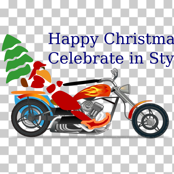 bike,chopper,Christmas,clauss,harley,noel,Santa,Xmas,svg,freesvgorg