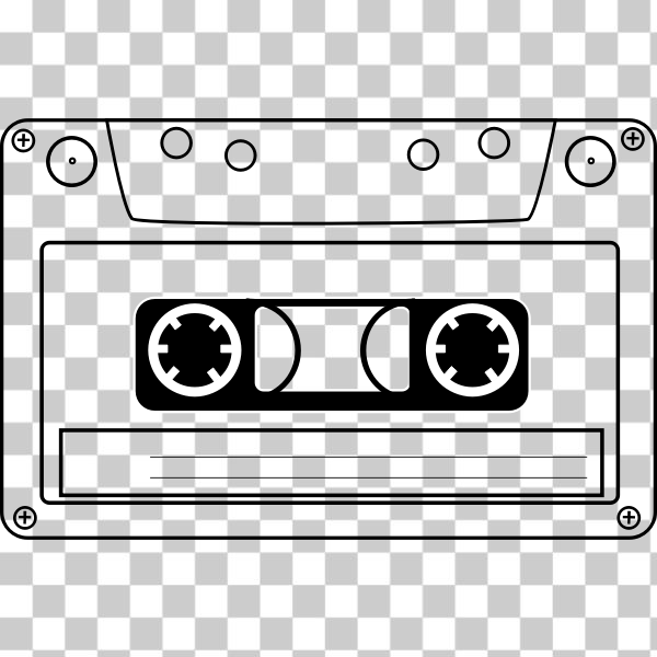 line-art,rectangle,Compact cassette,tape cassette,svg,freesvgorg
