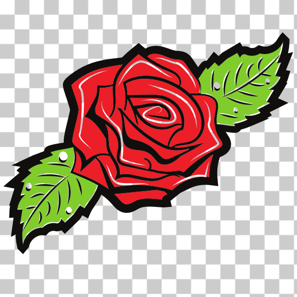 Rose Bloom, Flowers - free svg file for members - SVG Heart