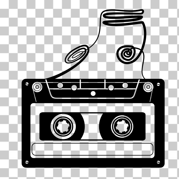 audio,cassette,music,musical,retro,silhouette,song,sound,tape,svg,freesvgorg