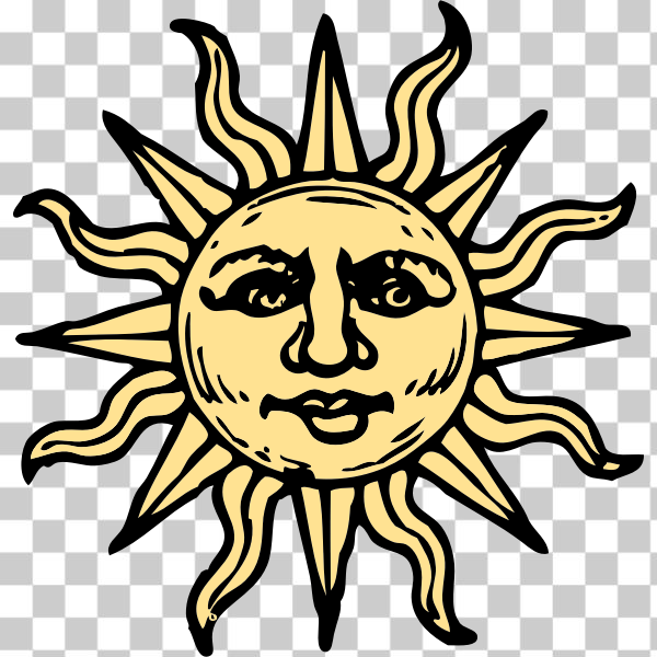 face,happy,healing,smile,space,sun,things,weather,woodcut,Magical Adventure,nature_images,KSVSM solar and lunar,svg,freesvgorg