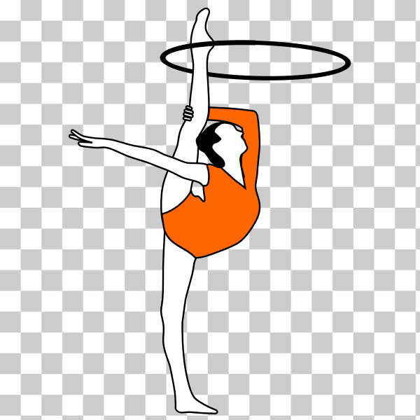 Rhythmic gymnastics silhouette vector free download