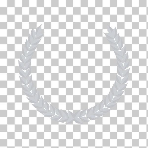 Free: SVG Vector clip art of laurel border made out of silver wheat 