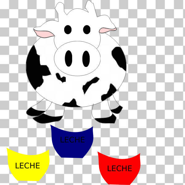 animal,bol,bowl,cartoon,Cow,lait,milk,vaca,vache,svg,freesvgorg