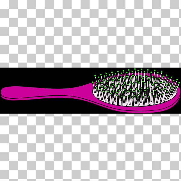 Free Svg Vector Illustration Of Hair Brush Bright Purple Nohat Cc