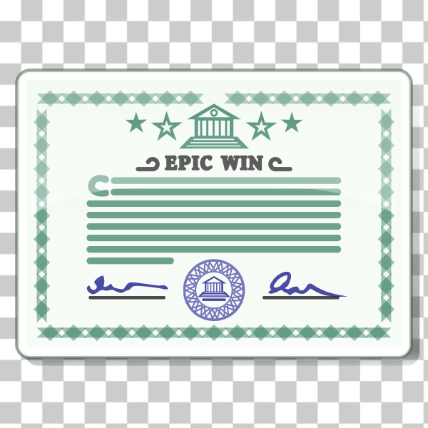 attestation,blue,certificate,epic,icon,License,paper,signature,svg,freesvgorg