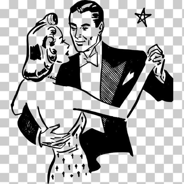 retro dance clipart