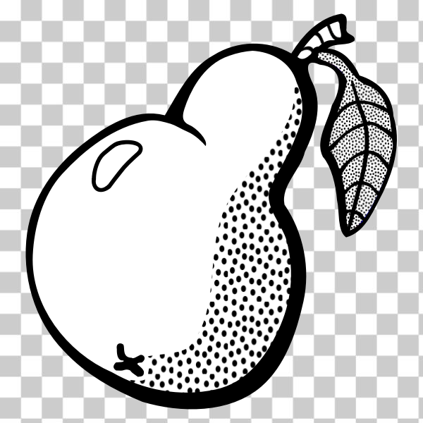 pear outline clip art