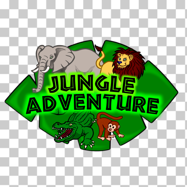 adventure,Africa,animals,crocodile,elephant,jungle,lion,Monkey,svg,freesvgorg